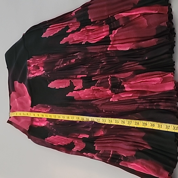 Ted Baker London Raychi Floral Print Tiered Pleated Hem A-Line Skirt Size 1 - Picture 7 of 10